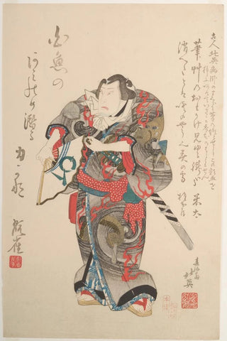 Shunbaisai Hokuei - The Actor Nakamura Utaemon IV as the Wrestler Iwakawa Jirokichi.webp