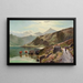 de ganado bebiendo cerca de Snowdonia - Sidney Richard Percy — cuadro enmarcado en la pared