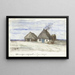 New Year Wishes Painting with farm - Sientje Mesdag van Houten — framed artwork on a wall