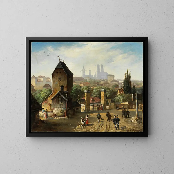 Vista de Múnich - Sigmund Eggert — cuadro enmarcado en la pared