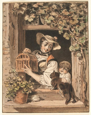 Sigmund Freudenberger - Buerin mit Kind am Fenster.webp