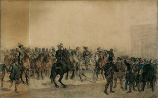 Sigmund LAllemand - Die Ankunft der Krassiere Henri Duval Graf von Dampierres im Burghof.webp