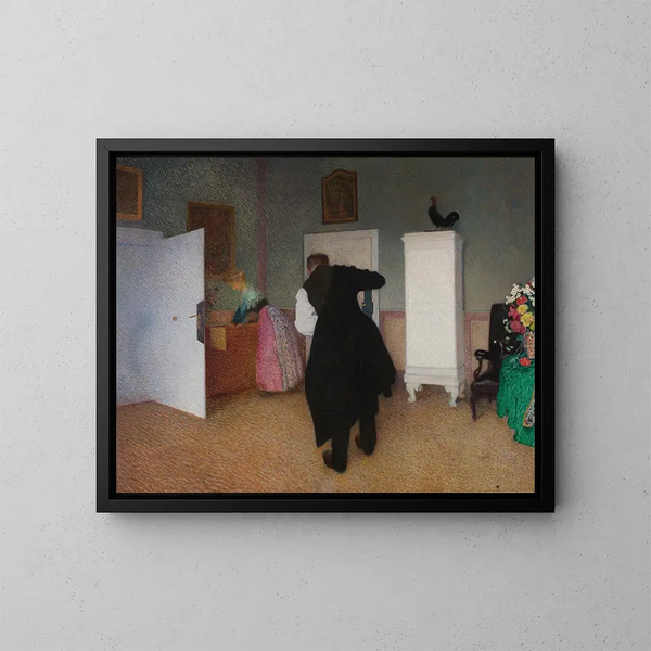 Interior - Sigmund Walter Hampel — cuadro enmarcado en la pared