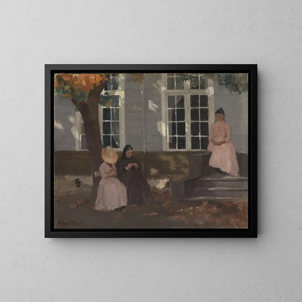 La casa de los artistas en Toten - Signe Scheel — cuadro enmarcado en la pared