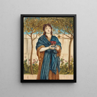 Simeon Solomon - A priestess of Diana offering Poppies.webp