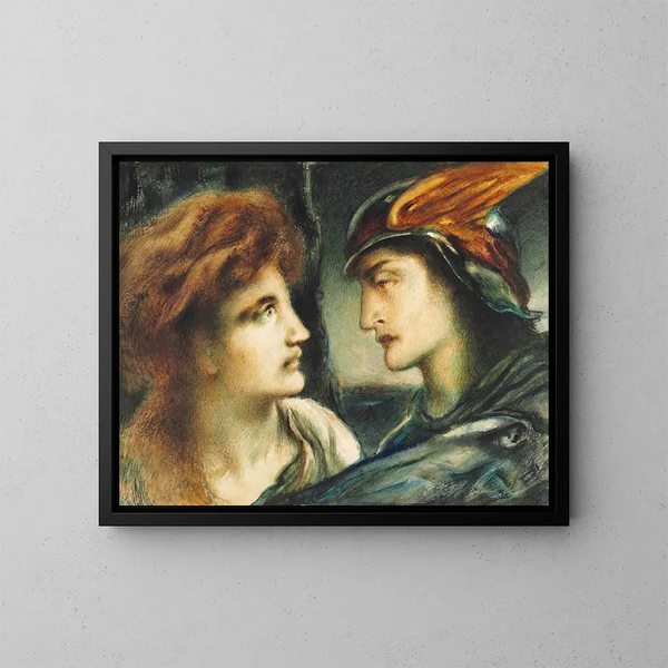 Mercure et Proserpine - Simeon Solomon — cuadro enmarcado en la pared