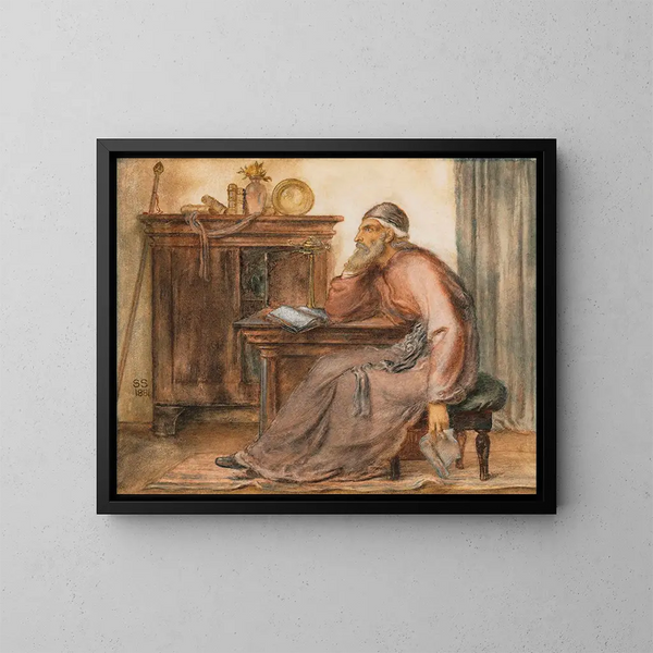 El Vidente - Simeon Solomon — cuadro enmarcado en la pared