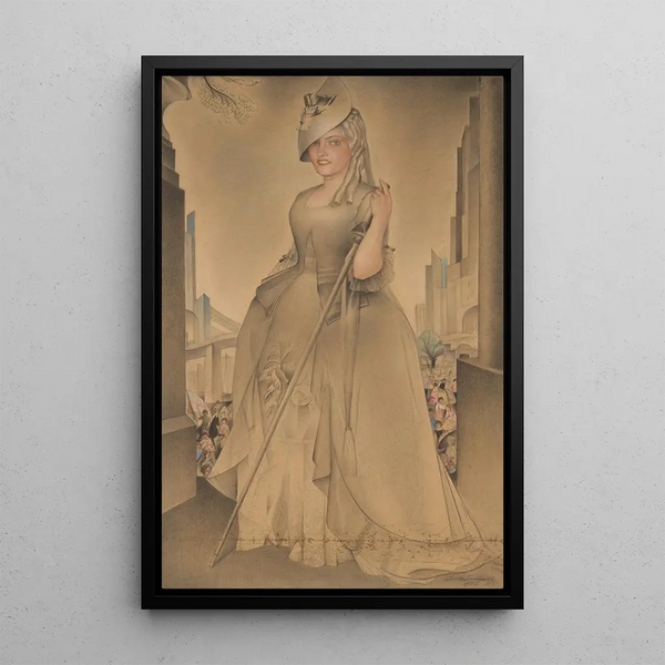 Retrato de Gloria Swanson - Simkha Simkhovitch — cuadro enmarcado en la pared