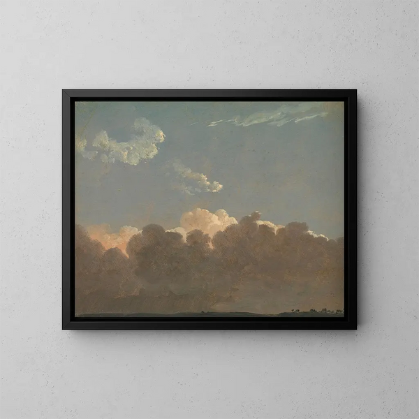 Estudio de nubes: tormenta lejana - Simon Denis — cuadro enmarcado en la pared