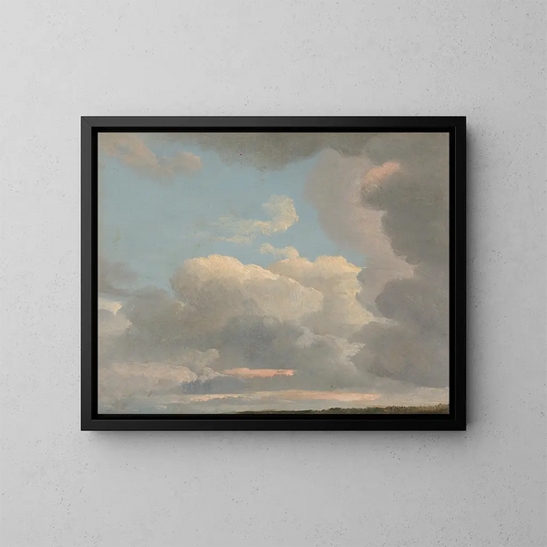 Estudio de nubes al principio de la tarde - Simon Denis — cuadro enmarcado en la pared