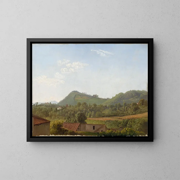 Vista cerca de Nápoles - Simon Denis — cuadro enmarcado en la pared