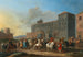 Un mercado de caballos en la Piazza del Quirinale en Roma - Simon Johannes van Douw — vista de la obra
