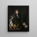 Retrato de un embajador - Simon Verelst — cuadro enmarcado en la pared