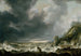 Ship in Distress Off a Rocky Coast - Simon de Vlieger — artwork view