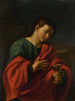San Juan Evangelista — Simone Cantarini — joven santo con un cáliz dorado