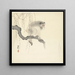 Monkey on a tree branch - Ohara Koson — framed artwork on a wall