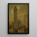 El Flatiron en Nueva York - Sir Alfred East — cuadro enmarcado en la pared