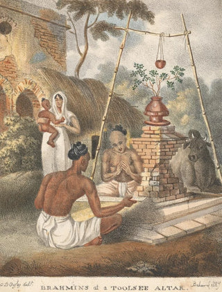 Sir Charles DOyly - Brahmins at a Toolsee Altar.webp