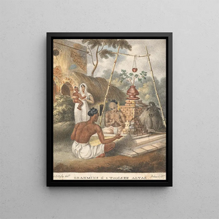 Sir Charles DOyly - Brahmins at a Toolsee Altar.webp