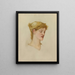 Cabeza de mujer - Sir Edward Coley Burne-Jones — cuadro enmarcado en la pared
