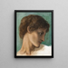 Cabeza de un joven - Sir Edward Coley Burne-Jones — cuadro enmarcado en la pared