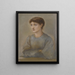 Retrato de Margaret, la hija del artista - Sir Edward Coley Burne-Jones — cuadro enmarcado en la pared