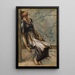 La Serie de la Rosa Espinosa, estudio para La Corte del Jardín III - Sir Edward Coley Burne-Jones — cuadro enmarcado en la pared