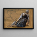 La serie La Rosa Eglantina, estudio para El Jardín de la Corte II - Sir Edward Coley Burne-Jones — cuadro enmarcado en la pared