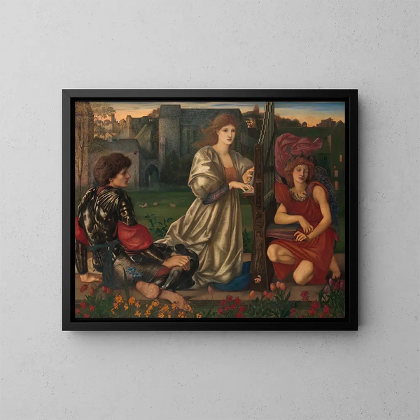 La Canción de amor - Sir Edward Coley Burne-Jones — cuadro enmarcado en la pared