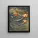 La familia de las sirenas - Sir Edward Coley Burne-Jones — cuadro enmarcado en la pared