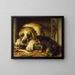 Miga dudosa - Sir Edwin Henry Landseer — cuadro enmarcado en la pared