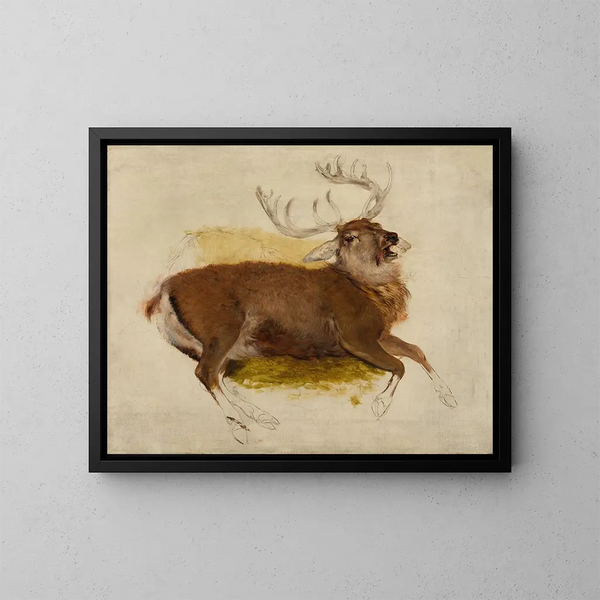 Ciervo moribundo - Sir Edwin Henry Landseer — cuadro enmarcado en la pared