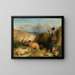 Lassie guardando ovejas - Sir Edwin Henry Landseer — cuadro enmarcado en la pared