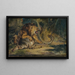 León defendiendo su presa - Sir Edwin Henry Landseer — cuadro enmarcado en la pared