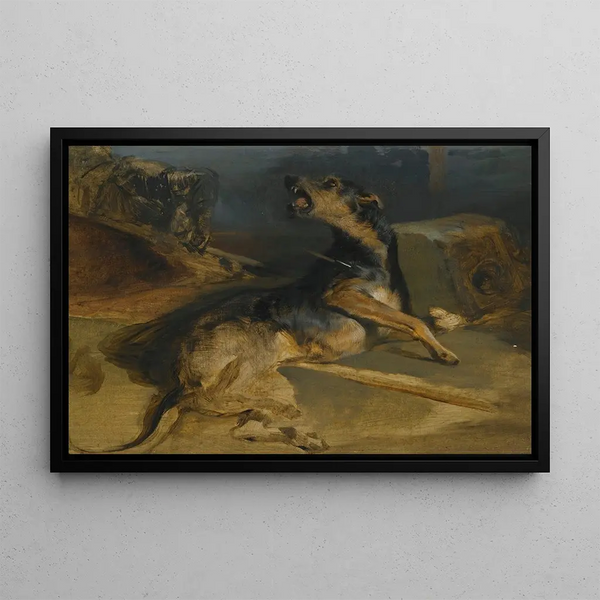 Sir Edwin Henry Landseer - Study Of A Wounded Hound From Walter Scotts The Talisman.webp