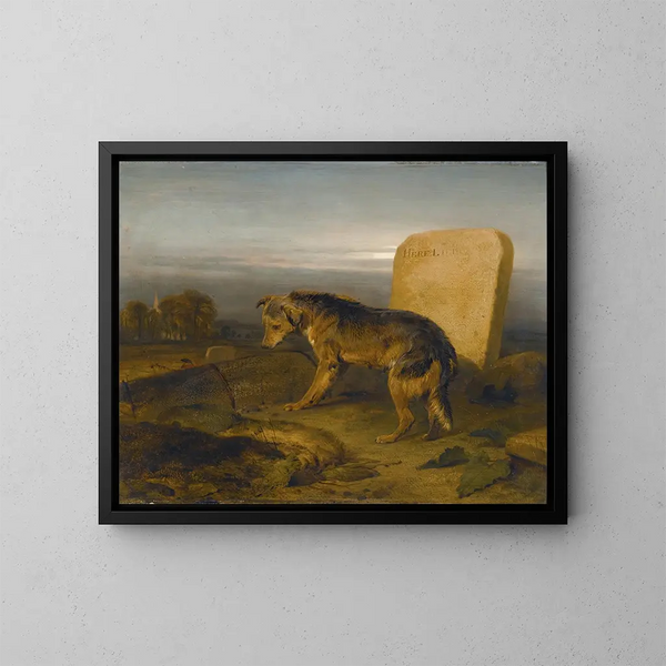 El pobre perro - Sir Edwin Henry Landseer — cuadro enmarcado en la pared