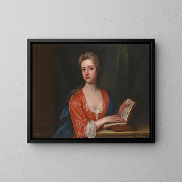 Retrato de Lady Elizabeth Bruce - Sir Godfrey Kneller — cuadro enmarcado en la pared