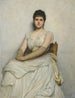 Mademoiselle Katherine Grant La Dame en blanc - Sir Hubert von Herkomer — artwork view