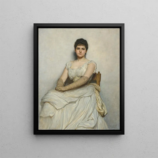 Sir Hubert von Herkomer - Miss Katherine Grant The Lady in White.webp