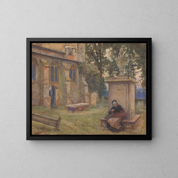 Repos de l'église d'Aldenham - Sir Hubert von Herkomer — cuadro enmarcado en la pared