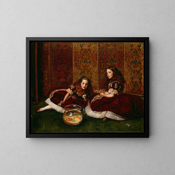 Leisure Hours - Sir John Everett Millais — framed artwork on a wall