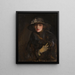 A Lady in Brown - Sir John Lavery — framed artwork on a wall