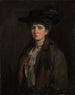Una dama en marrón que se piensa que es Margaret Edith Bannatyne Cobb - Sir John Lavery — vista de la obra