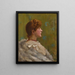 Girl in a Fur Scarf - Sir John Lavery — framed artwork on a wall