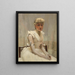 Retrato de una joven mujer - Sir John Lavery — cuadro enmarcado en la pared