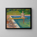 La vizcondesa de Castlerosse en Palm Springs - Sir John Lavery — cuadro enmarcado en la pared