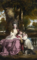 Lady Elizabeth Delmé y sus hijos - Sir Joshua Reynolds — cuadro enmarcado en la pared