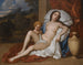 Portrait painting of a young woman and a child as Venus and Cupid, almost certainly Nell Gwyn - Sir Peter Lely — artwork view