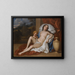 Portrait painting of a young woman and a child as Venus and Cupid, almost certainly Nell Gwyn - Sir Peter Lely — framed artwork on a wall
