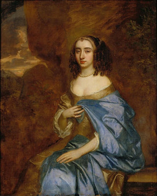Sir Peter Lely - Portrait of a Lady with a Blue Drape.webp